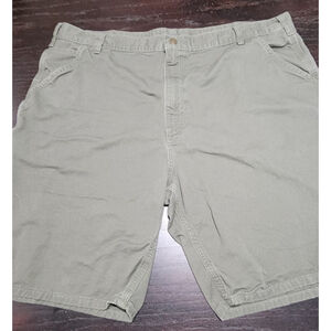 Carhartt Shorts Mens 40 Olive Canvas Carpenter Original Inseam 9"